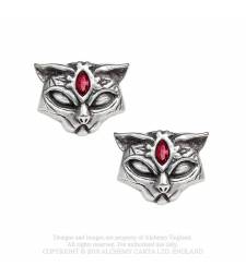 Sacred Cat Stud Pendientes - Metal Old Skull