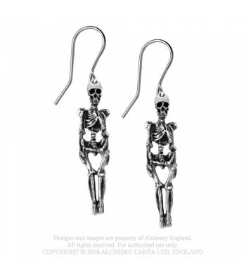 Skelleton Stud Pendintes - Metal Old Skull