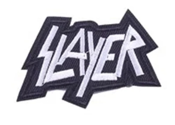SLAYER - Logo Blanco Bordado - Metal Old Skull