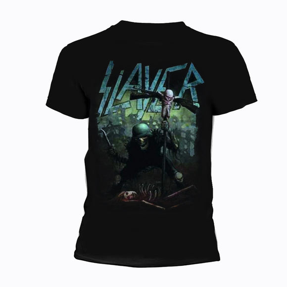 SLAYER - Soldier Cross Camiseta - Metal Old Skull
