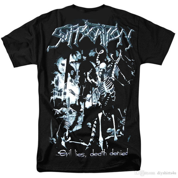 Suffocation - Evil Lies...Camiseta - Metal Old Skull