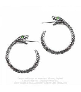 The Sophia Serpent Pendientes - Metal Old Skull