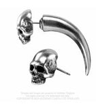 Tomb Skull Horn Pendiente - Metal Old Skull