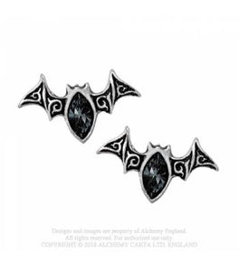 Vennese Nights Stud Pendientes - Metal Old Skull