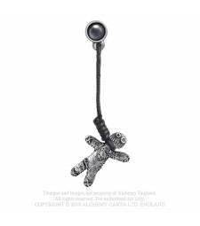 Voodoo Doll Stud Pendiente - Metal Old Skull