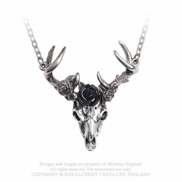 White Hart Necklace - Metal Old Skull