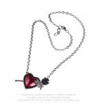 Wounded by Love - Alchemy Gothic Colgante - Metal Old Skull