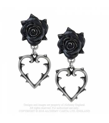 Wounded Love Pendientes - Metal Old Skull
